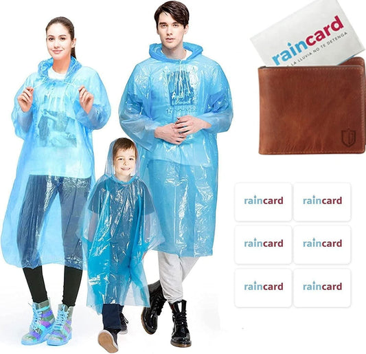 Reusable Wallet Rain Card Rain Coat (Set of 5) Multicolour